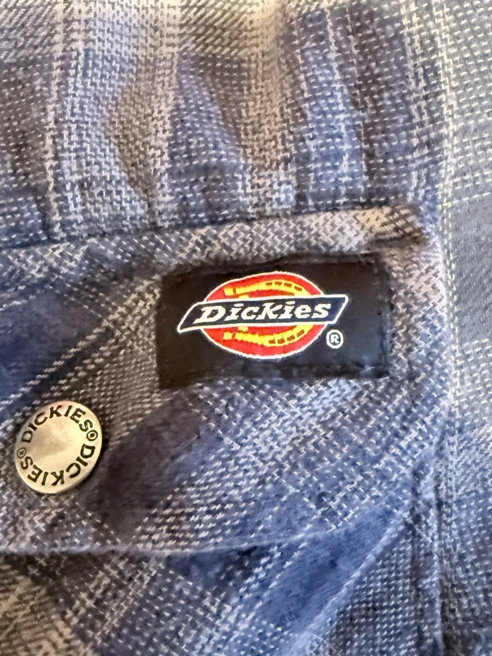 Dickies Blue Plaid Sherpa-Lined Shirt Jacket